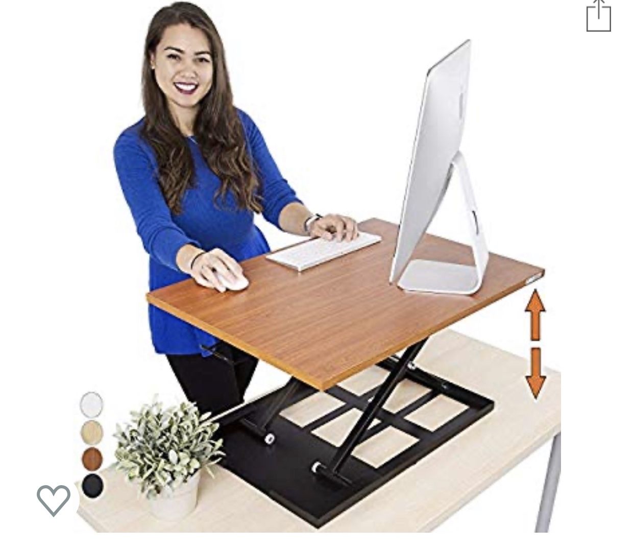 Slendor Height Adjustable Sit Stand Desk Converter