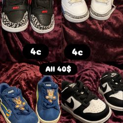 Baby Shoes Only Worn Once Or Twice 4c-5c