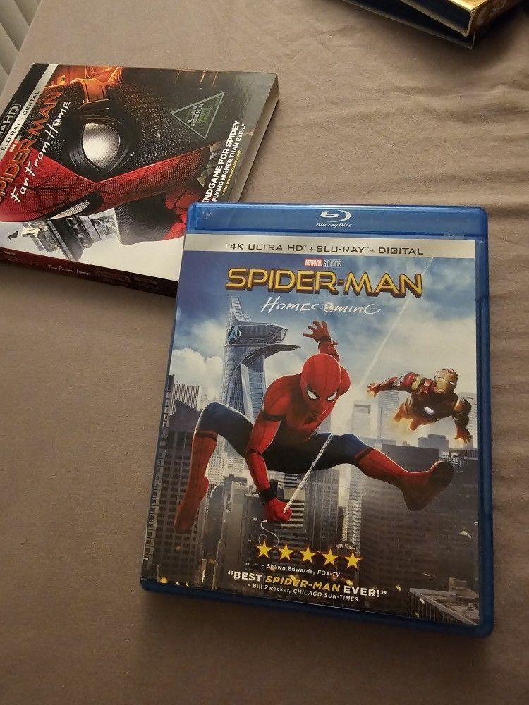 Spiderman movies 1-3 (newer movies) bluray and 4K