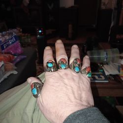 Silver Turquoise Rings