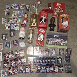 MLB Angeles Angels Bobblehead LOT of 5 Collection, Baseball Cards LOT of over 175 cards, Trout, Neto, VTG, Jack In The Box Angels 