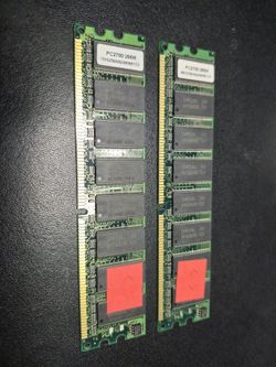 Set of (2) Samsung PC2700 256MB Desktop Memory