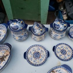 Blue Chicken Canister Set