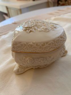 Antique trinket heart box