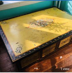 Hand painted Table 51/2’x4’x1 1/2’