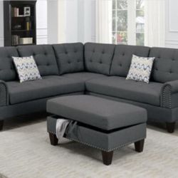 Sectional Sofa + Ottoman