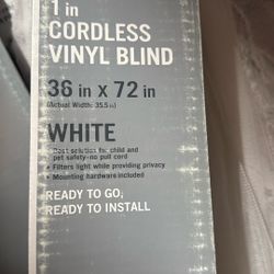 Cordless Vinyl Blind 36 X 72“ Weight Ready To Install $13