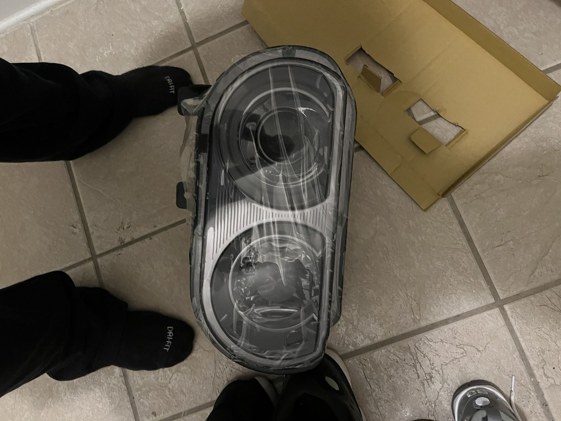 Blacked Out Challenger Headlights
