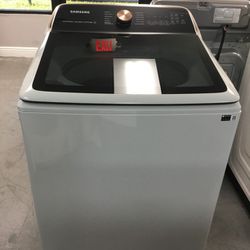 Samsung Top Load Electric Top Load Electric (Washer) White Model WA55A7300AE - 2734