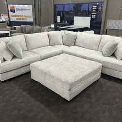 Extra Large Comfy Beige Sectional 