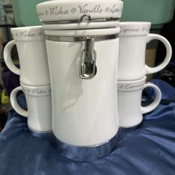 Jo!e 4 Cups And Coffee Canister Set