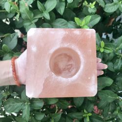 Pink Salt Candle Holder🧡💕