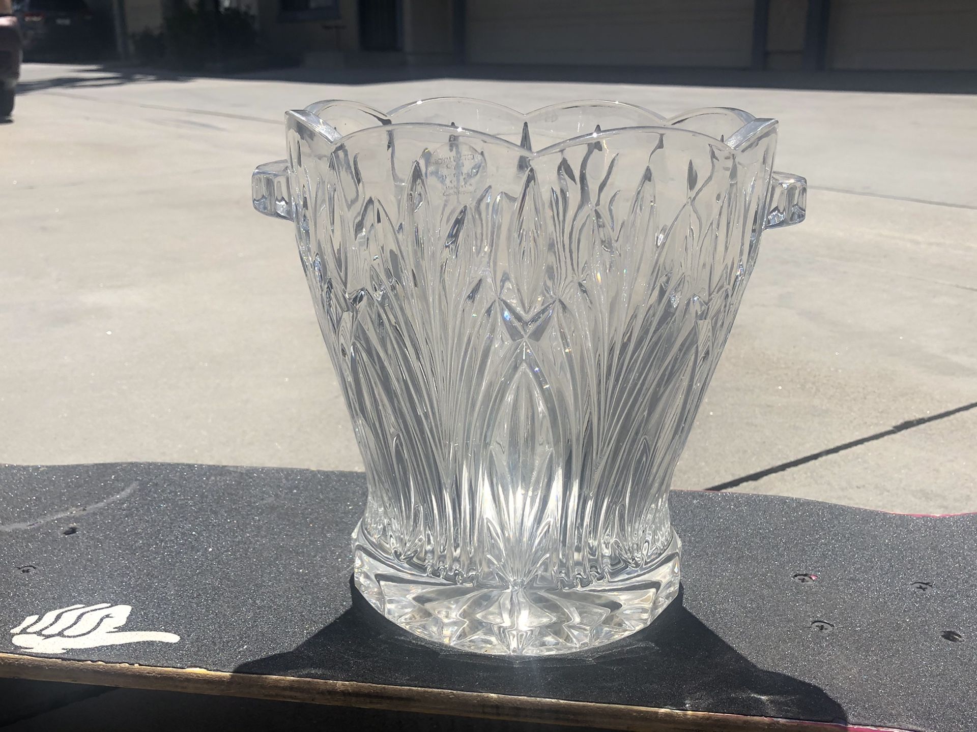 Thick crystal vase