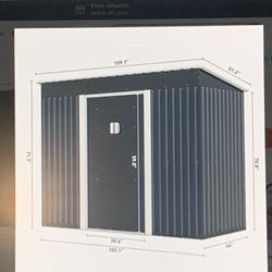 New Metal Shed 4.2’ X 9.1’  Jaxpety For Sale 