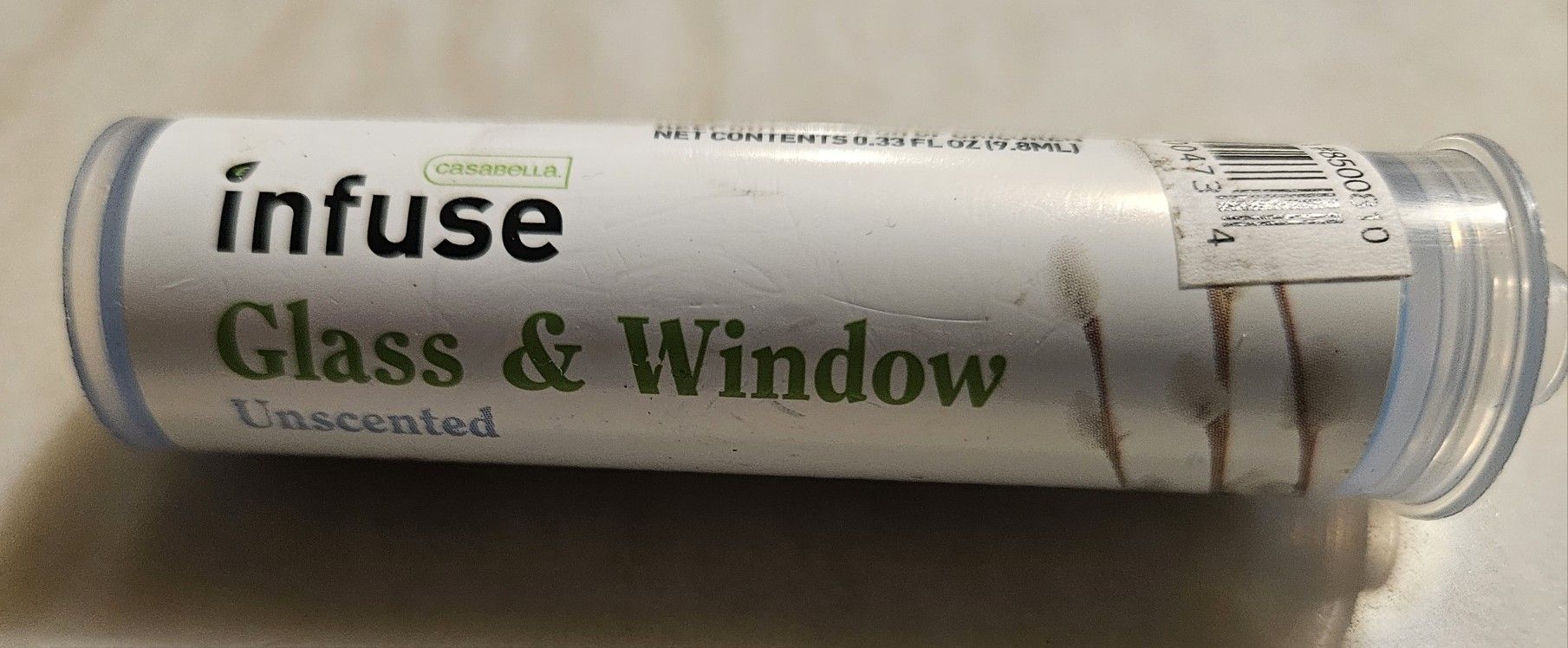 New Casabella Infuse Glass & Window Spray Bottle REFILL Unscented .33fl.oz./9.8ml