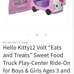 Hello Kitty 12V Eats And Treats Food Truck 