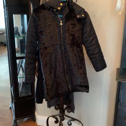 New  Kids Coat Tahari Designer Faux Fur Coat Jacket Girls Size 10/12