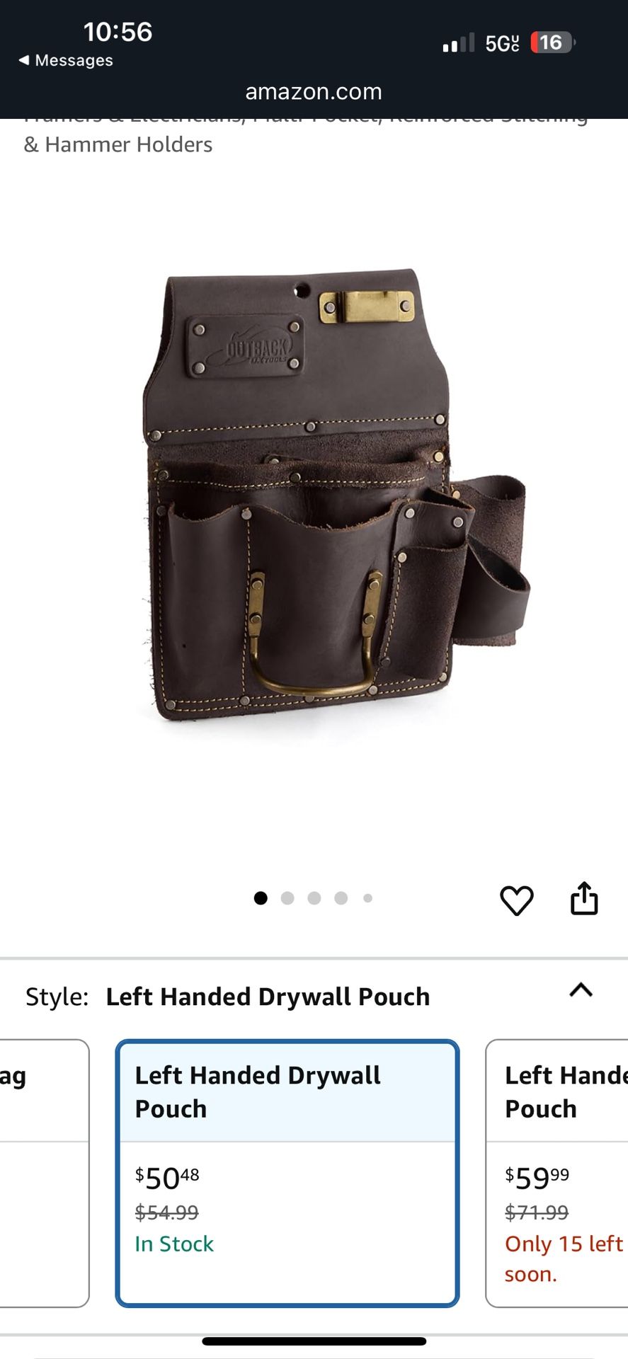 Construction Leather Tool Pouch