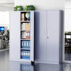 Metal Storage Cabinet, 72” Tall Locking Steel Storage Cabinet with 2 Doors and 4 Adjustable Shelves, Metal File Cabinet for Home Office, Garage, Wareh