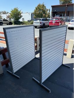 2 Display SlatWall Stand Alone Units