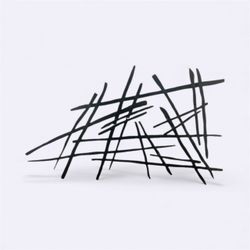 Large black abstract wall decor art