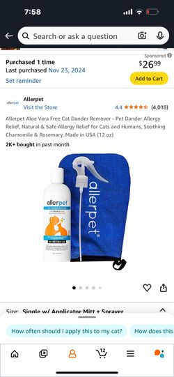 Cat Dander Relief With Hair Remover