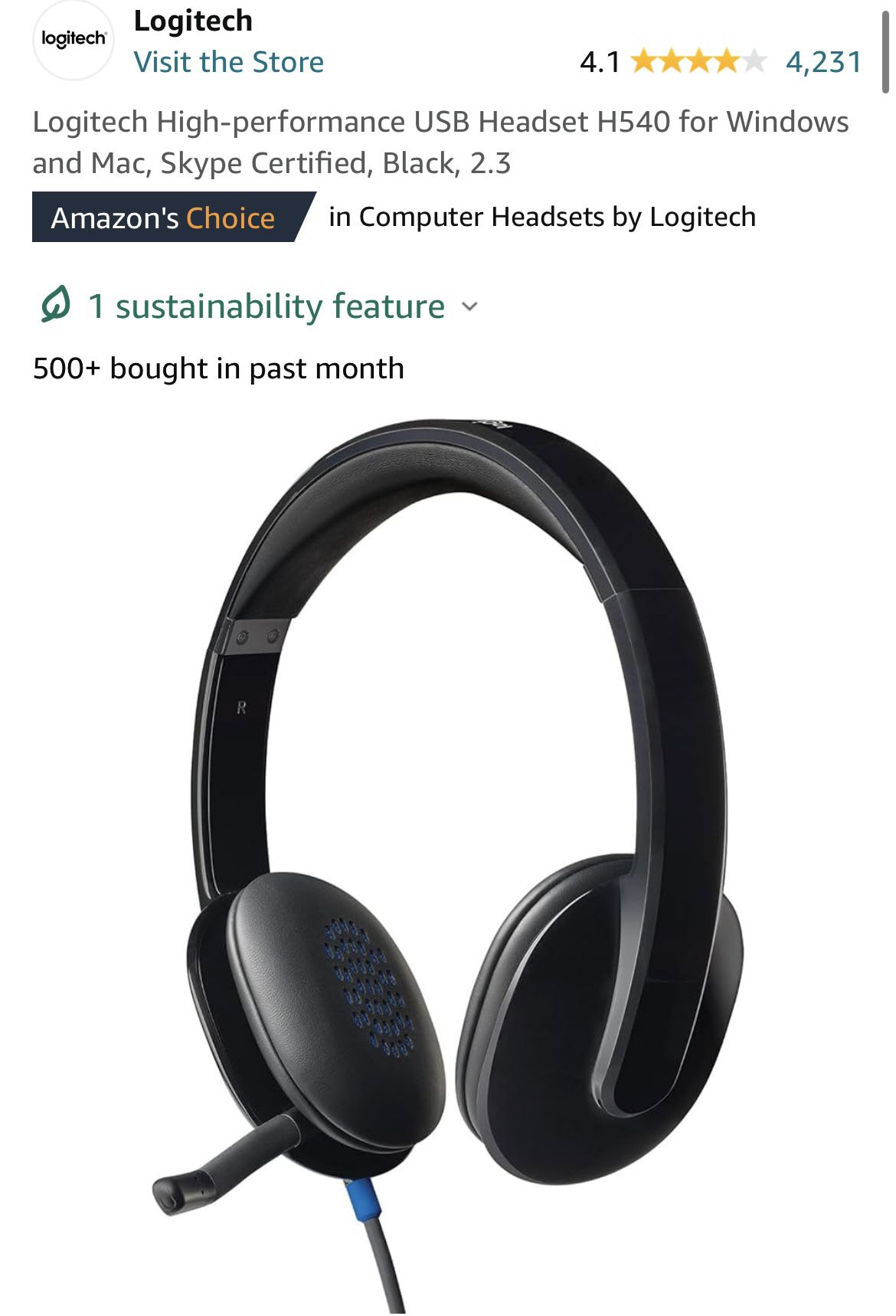 NEW Logitech Headset Headphones