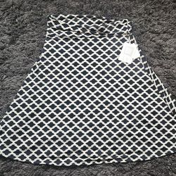 LuLaRoe Azure midi Skirt size large nwt geometric abstract pattern shapes black beige white #Anthropologie #toryburch #laundry
