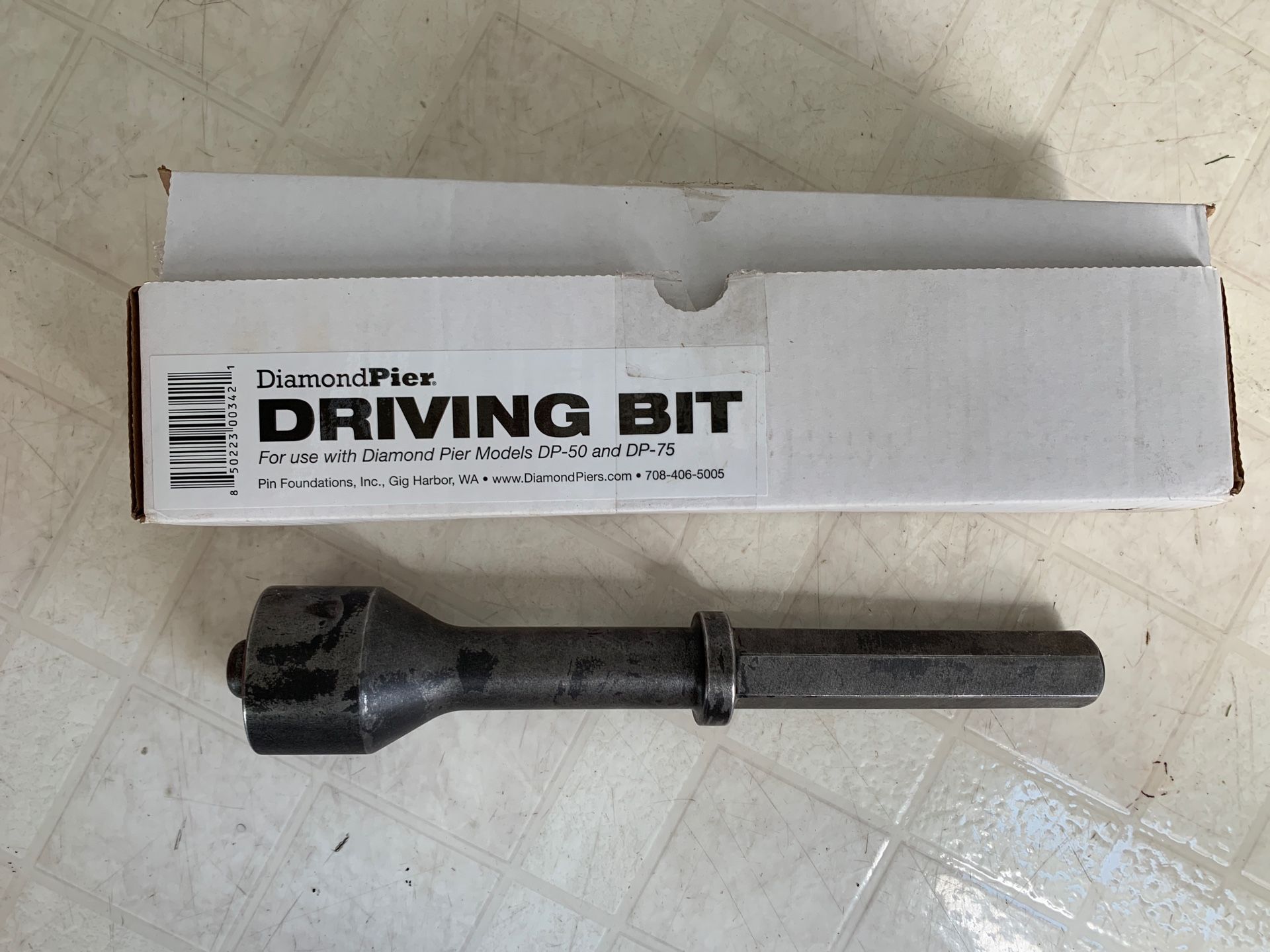 Diamond pier driving bit