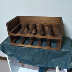 Mid Century Modern Pair of Teak Wine Rack