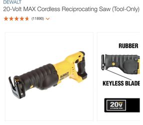 Tool Only- Dewalt 20v Reciprocating Saw (sawzall) DCS381B