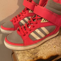 Adidas pink high top size 11