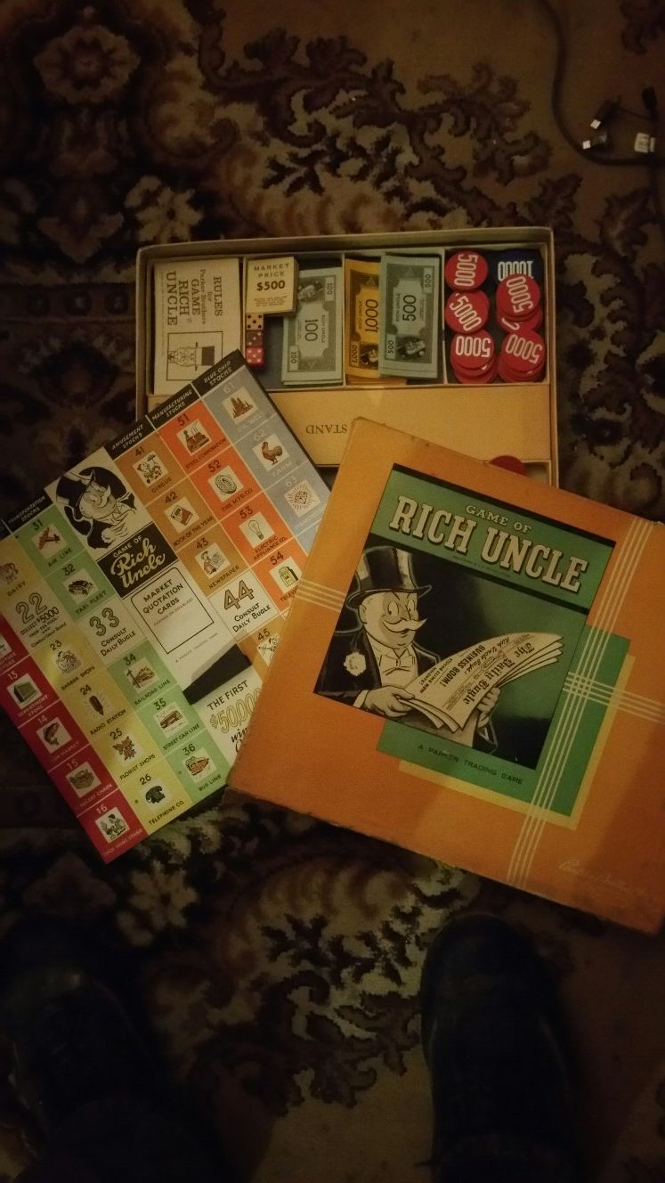Vintage 1947 rich uncle board game