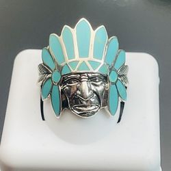 sterling silver chief ring size 9
