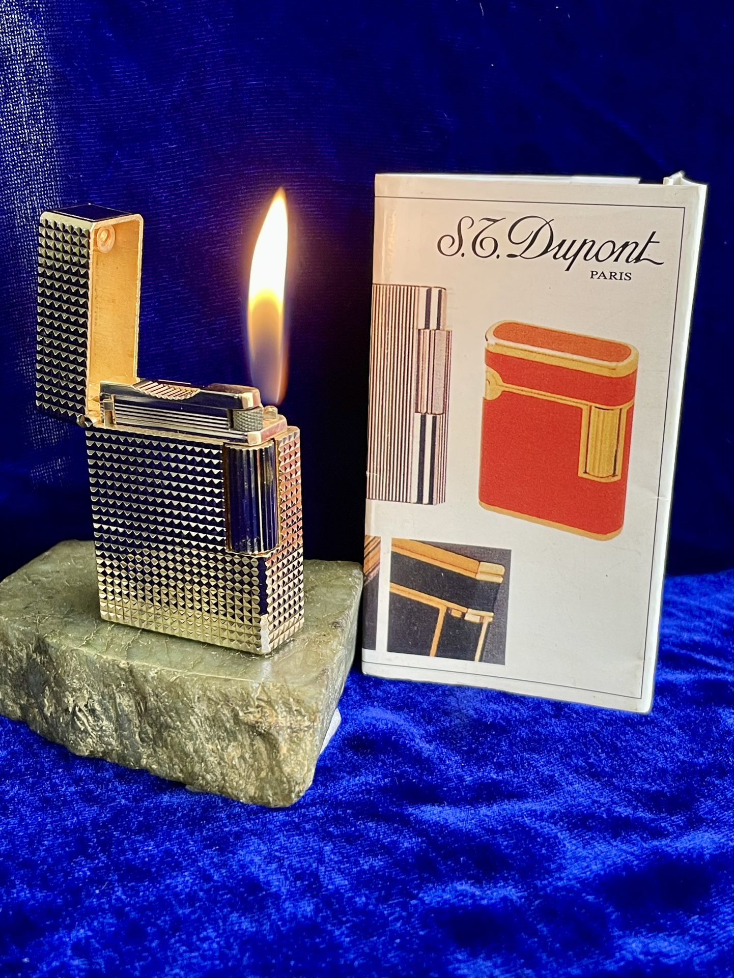 Vintage Gold Short ST DuPont Lighter Super Mint Condition Works 1 Year Warranty