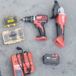 Milwaukee M18 Drill / Cut Off Grinder 