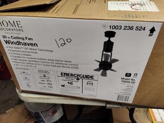 Home Decorators windhaven 20" paddle style outdoor ceiling fan in espresso bronze