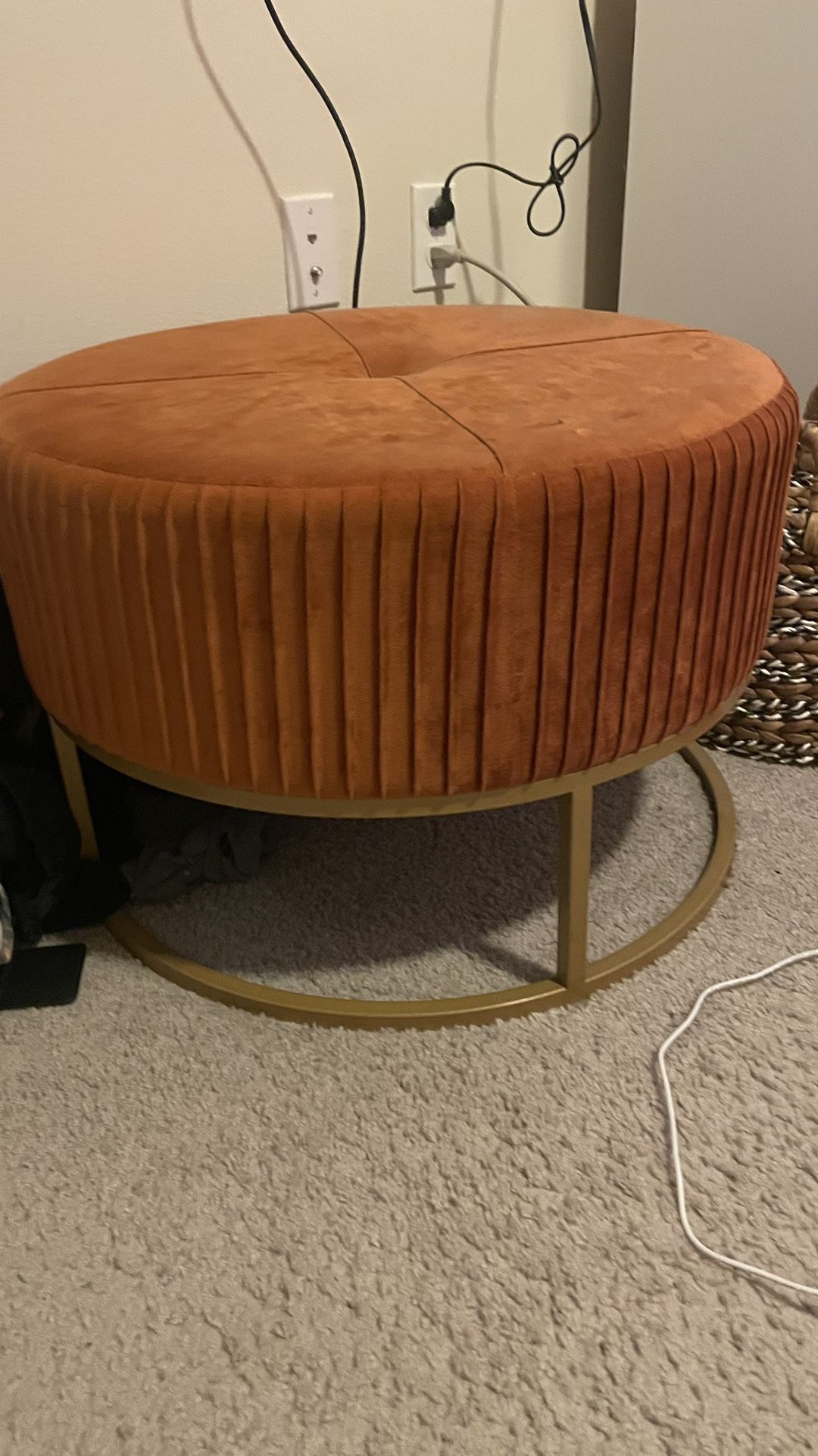 Orange Ottoman