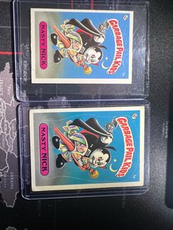π₯ 2 Original 1985 Garbage Pail Kids Nasty Nick 1a Cards β Series 1 β Rare Pair π₯
