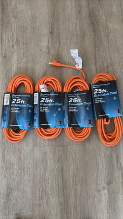 Four 25ft extension cord