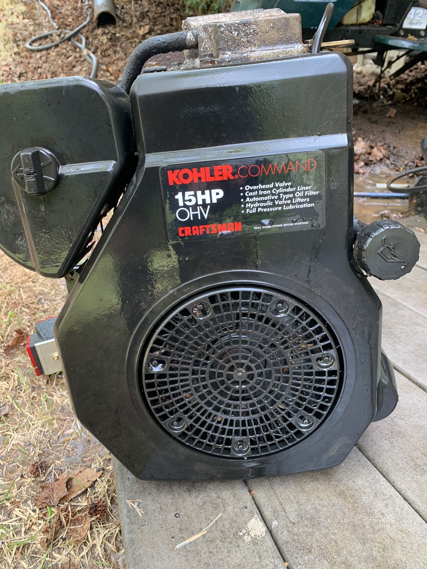 Kohler 15 Hp Vertical Shaft Engine From Craftsman 42” Mower. Runs Well