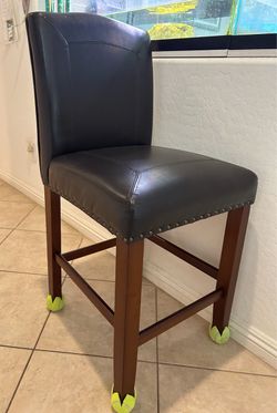 Dark Brown Upholstered Counter-Height Chair / Bar Stool — $50 Each, $180 for four, Rarely used.