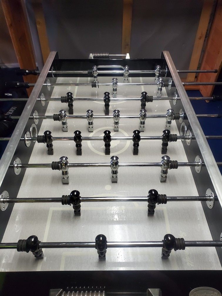 Sportcraft Pro Silver Cup 56" Foosball Soccer Table Black/Chrome