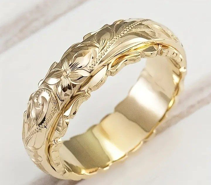 Women's Rings/Plated Colors In Gold, Silver, Rose Gold/Size 6/7/8
