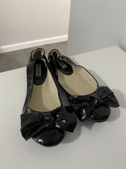 Steve Madden Black Bow Flats