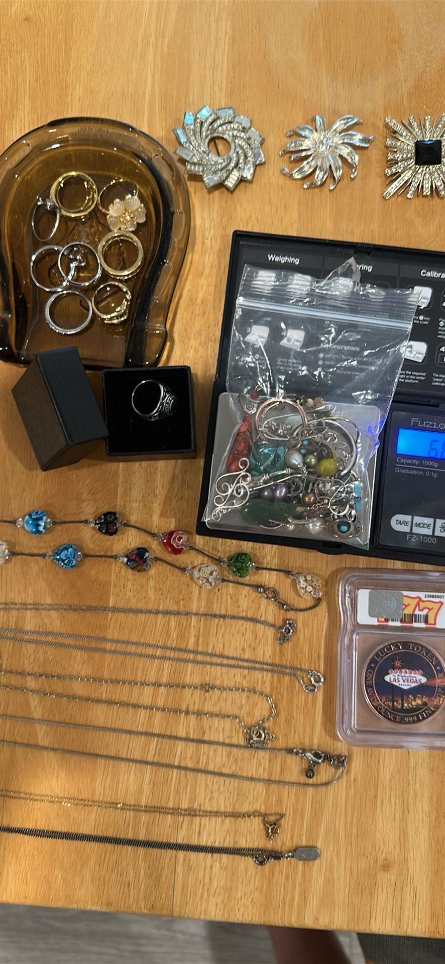 LOTS OF SILVER JEWELRY