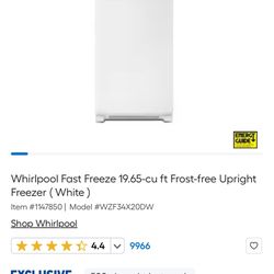 Brand New Freezer Whirlpool 