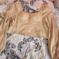 Beige Corset Blouse 