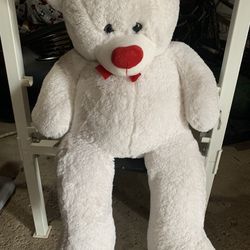 XL white v day teddy bear