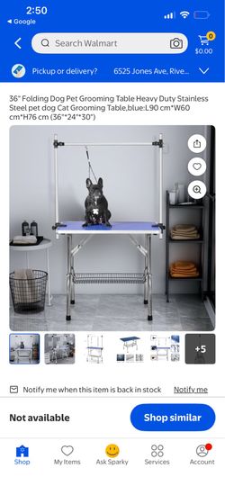36’ folding pet grooming table